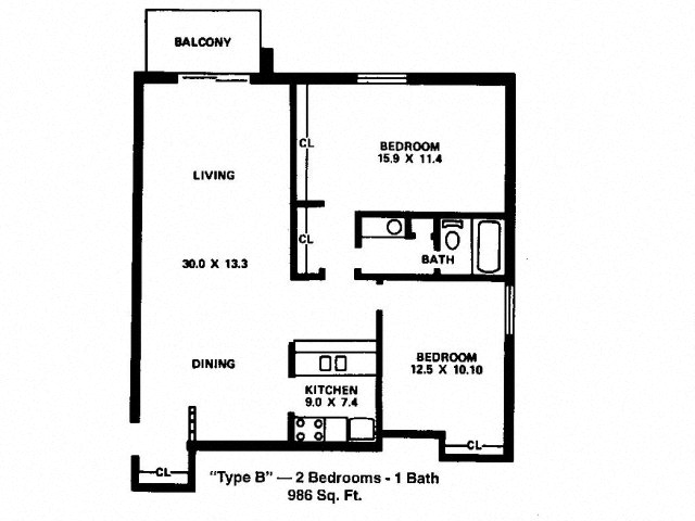 Oak floor plan